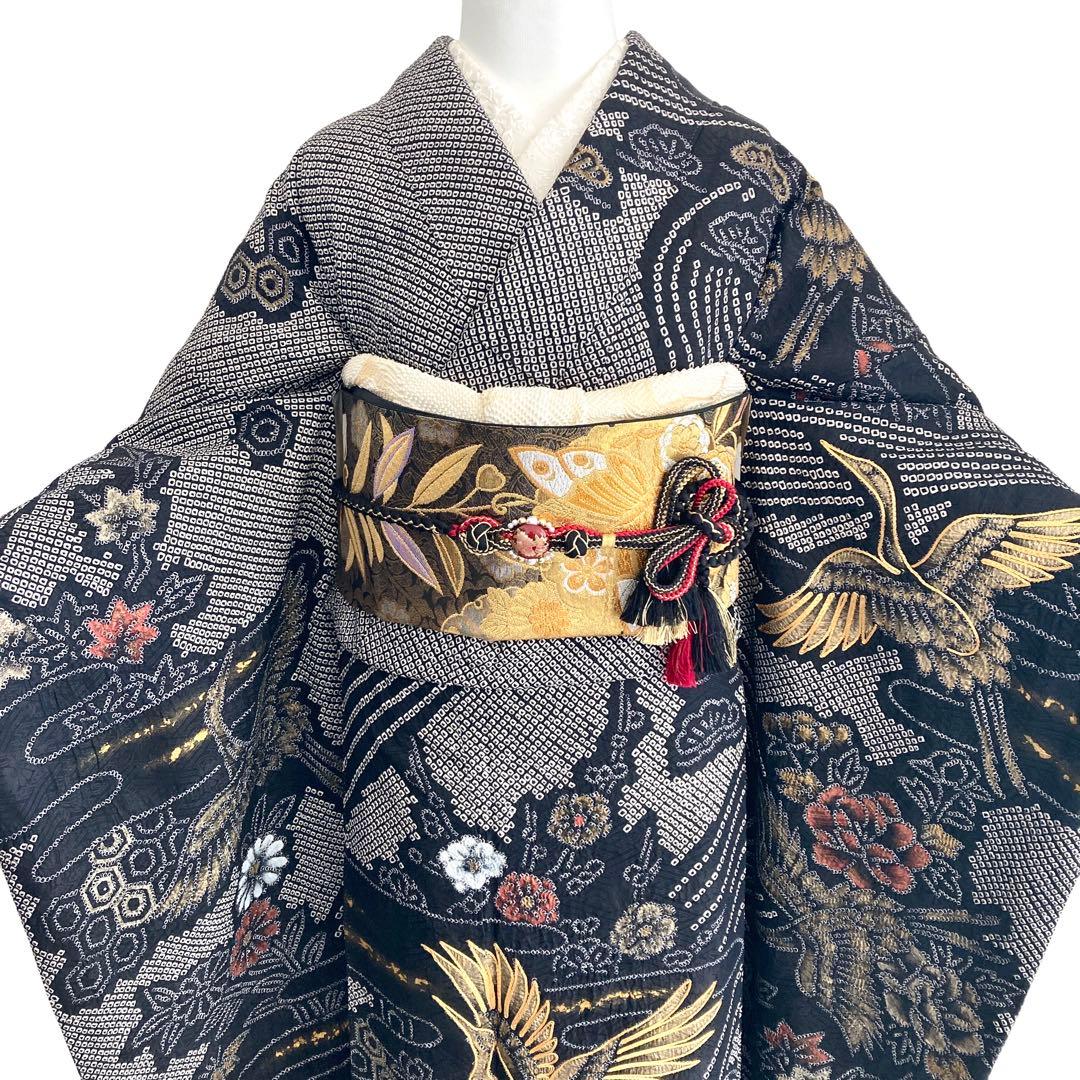 あ です★™️ 総絞り 身丈161 振袖4点セット‼️NO104