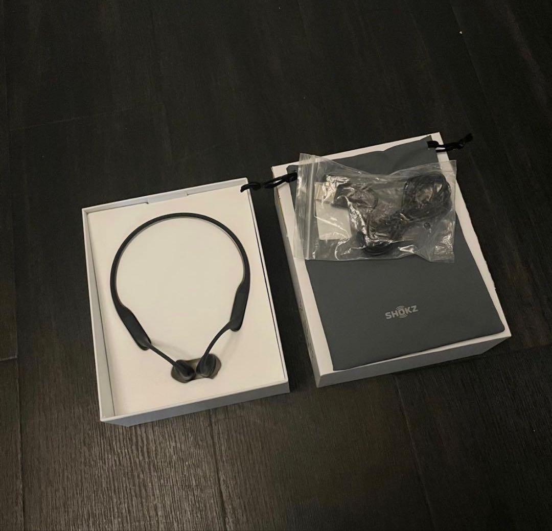 shokz ショックス OPENRUN 骨伝導イヤホン ブラック