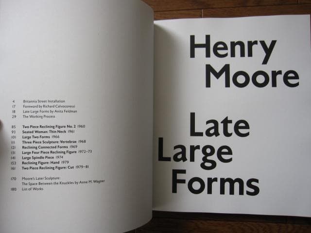 Late Large Forms　Henry Moore　ヘンリー・ムーア