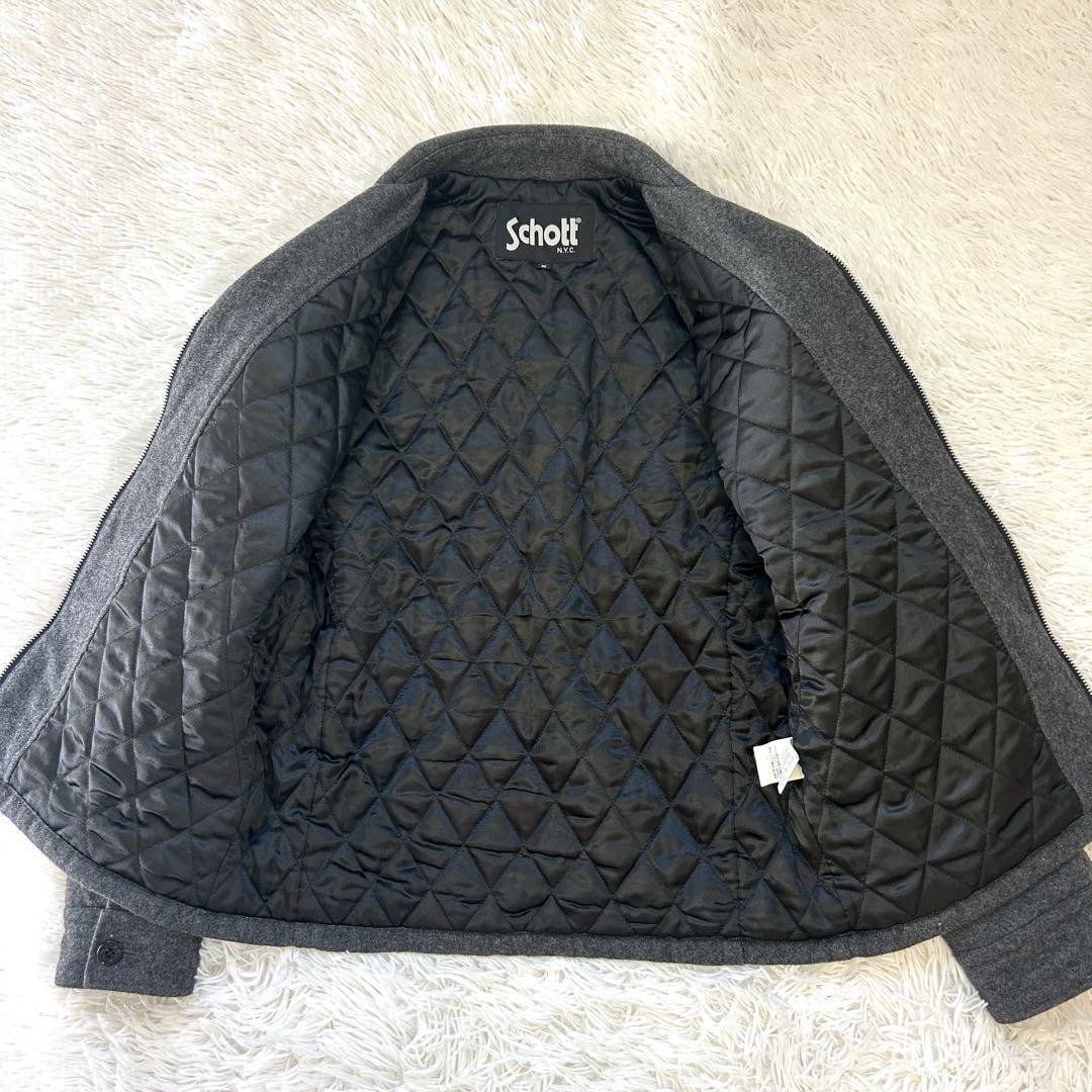 【美品】Schott ショット CPOジャケット Mサイズ グレー ウール
