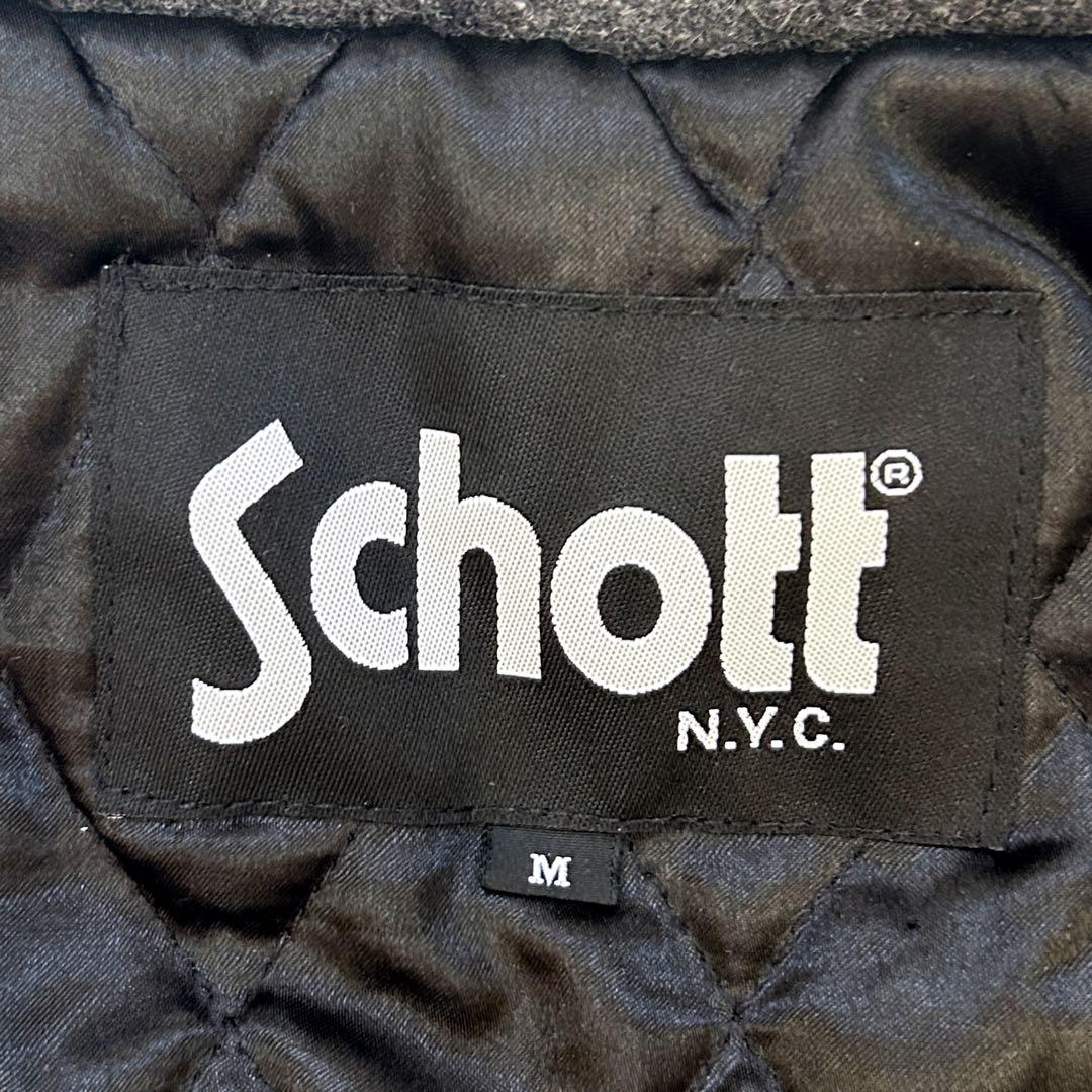 【美品】Schott ショット CPOジャケット Mサイズ グレー ウール