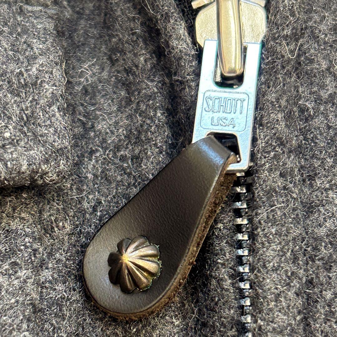 【美品】Schott ショット CPOジャケット Mサイズ グレー ウール