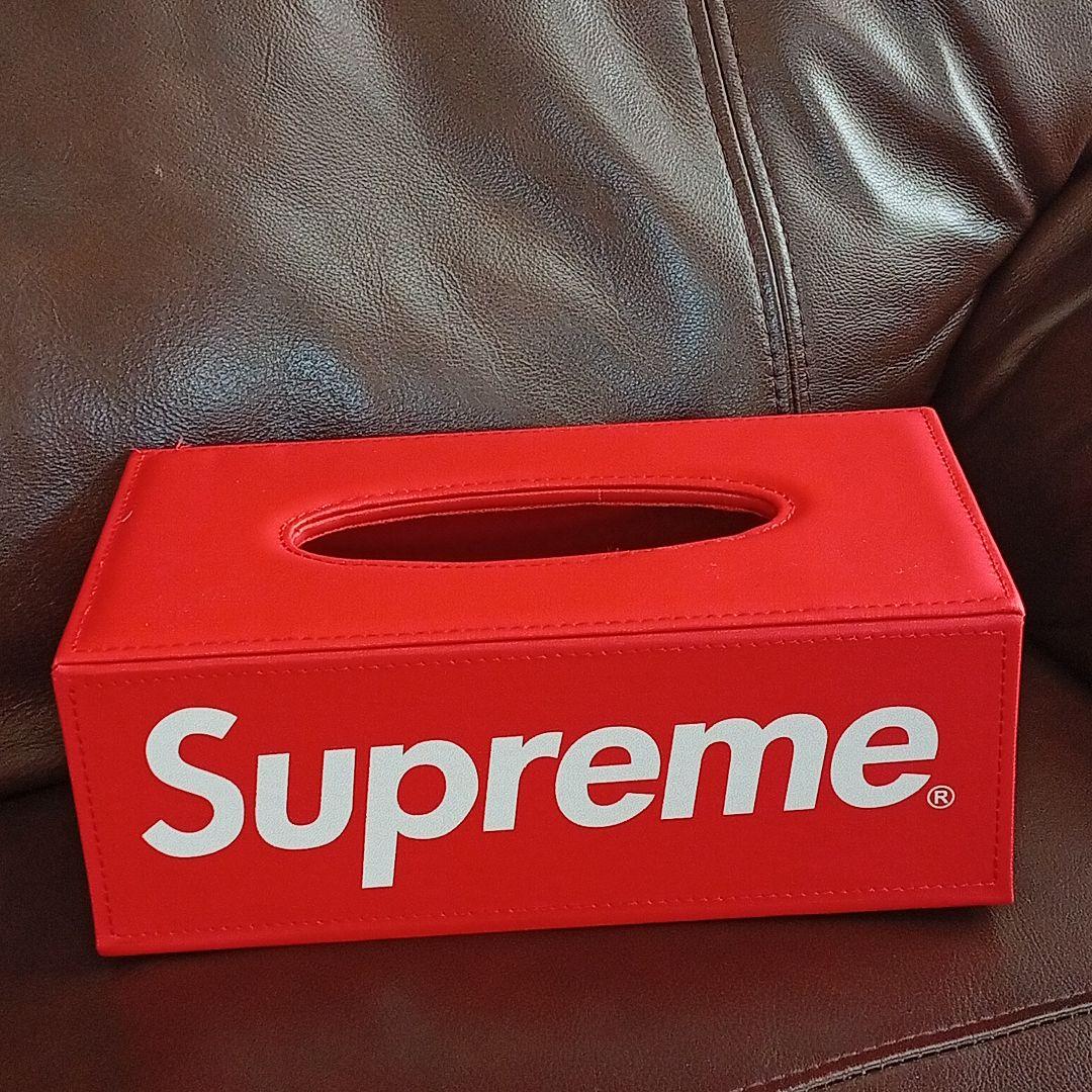 Supreme シュプリーム　ロゴ入り　ティッシュボックス お洒落　インテリア
