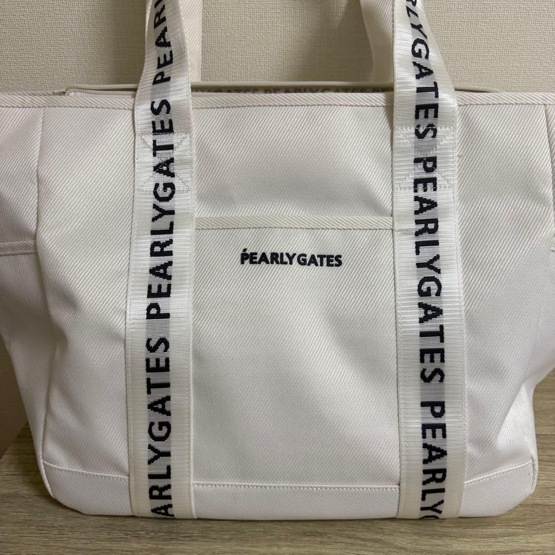 PEARLY GATES ホワイトロッカーバッグ トートバッグ