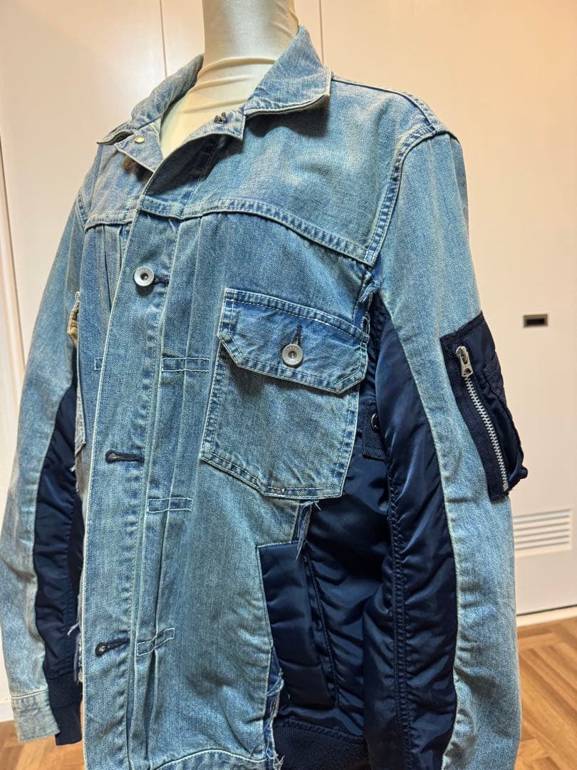 sacai Denim x MA-1 Jacket SCM-022 サイズ2