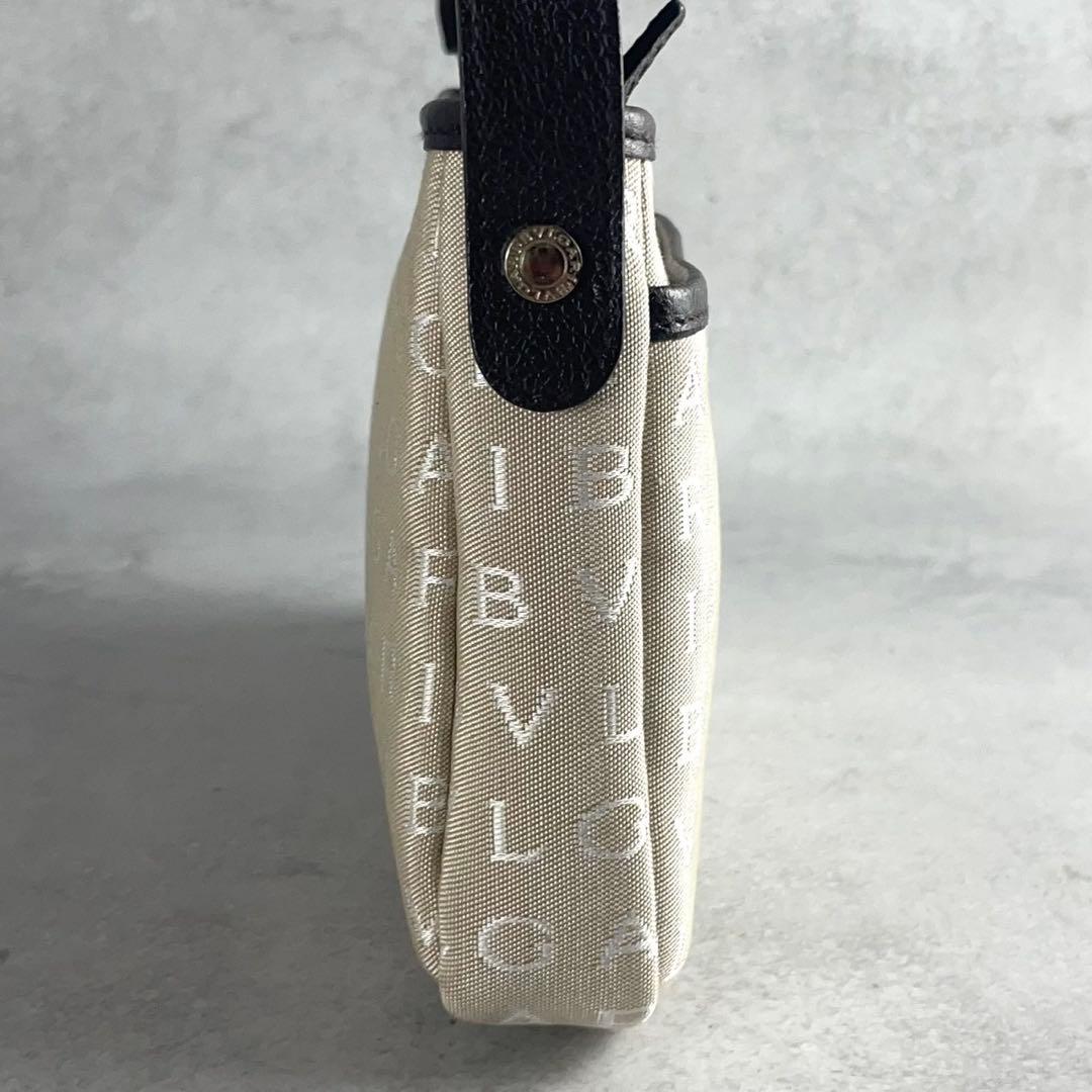 ブルガリ ハンドバッグ ロゴマニア ベージュ系xダークブラウン 27856