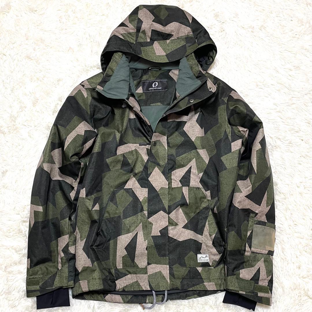 【美品】 オンヨネ 迷彩スキーウェア 上下 中綿 メンズ 2L 180cm
