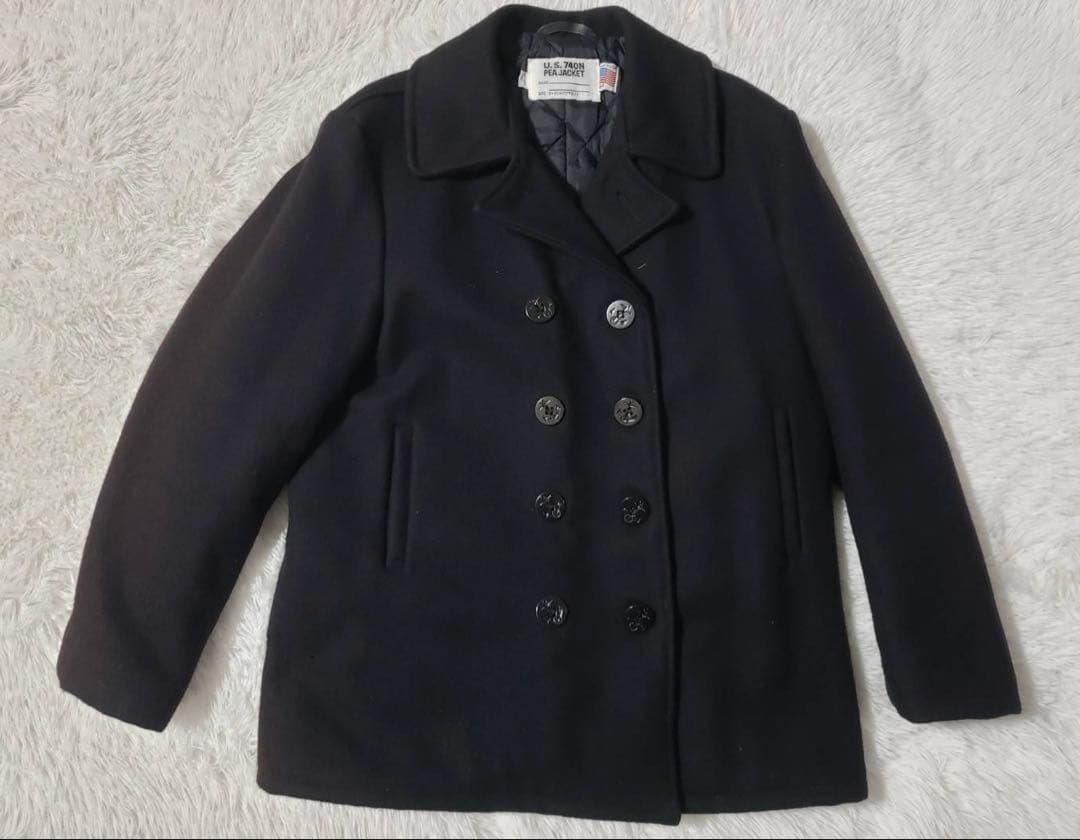 ショット ピーコート 740N USA製　希少　44サイズ ウール 黒