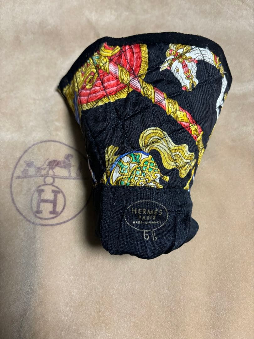 HERMES ブラック スエード 手袋