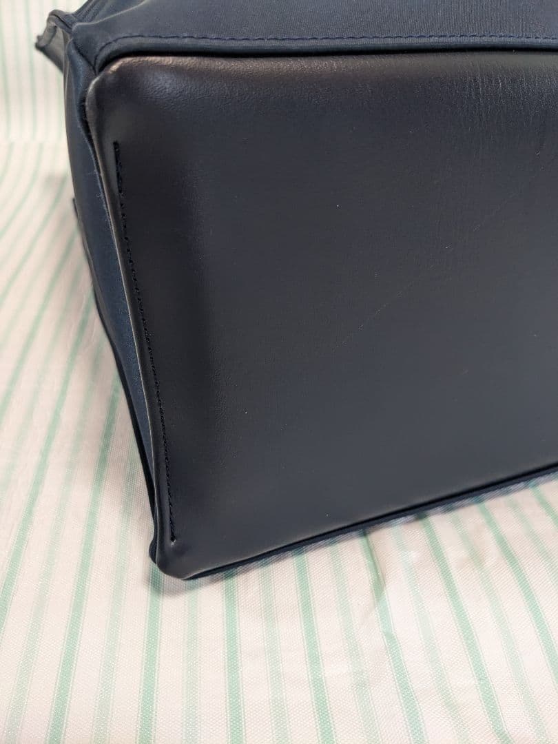 ファミリア　お受験トートバッグ　保護者用バッグ　ネイビー