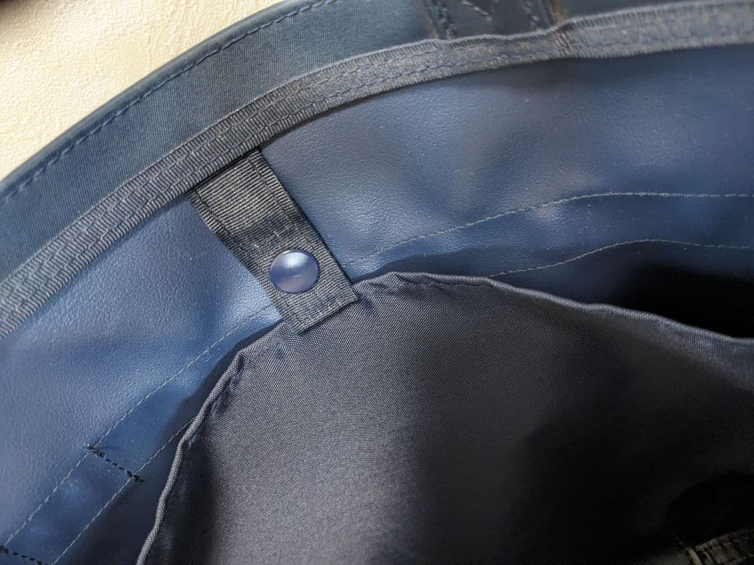 ファミリア　お受験トートバッグ　保護者用バッグ　ネイビー