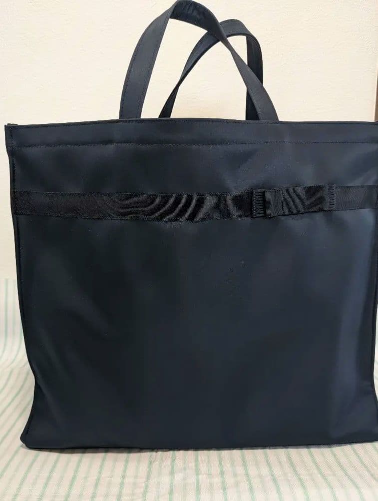 ファミリア　お受験トートバッグ　保護者用バッグ　ネイビー