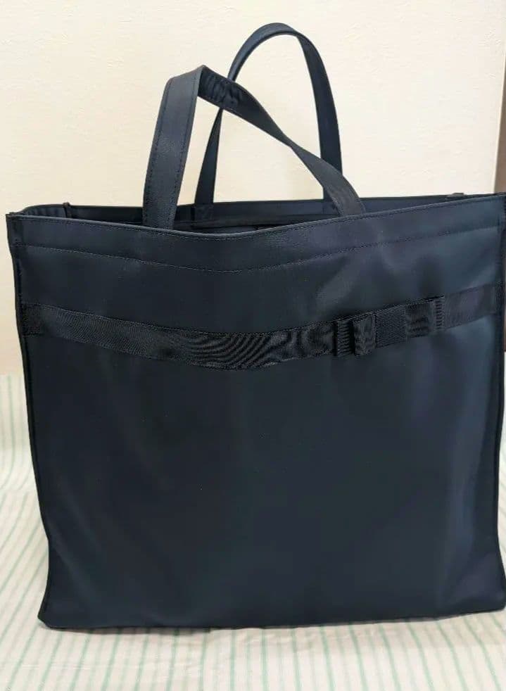 ファミリア　お受験トートバッグ　保護者用バッグ　ネイビー