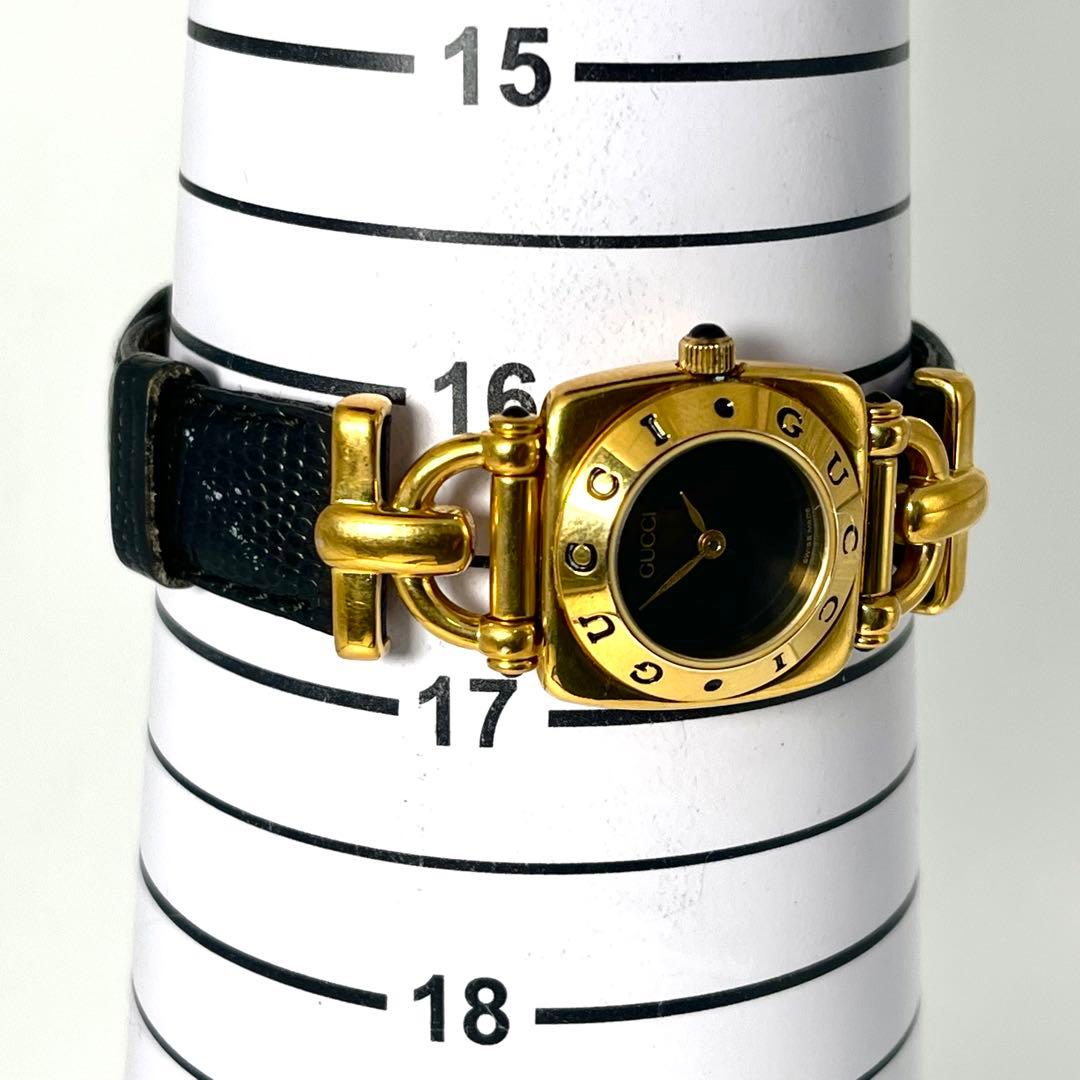 【新品電池/稼働】美品 グッチ 6400L ホースビット 腕時計 付属品あり