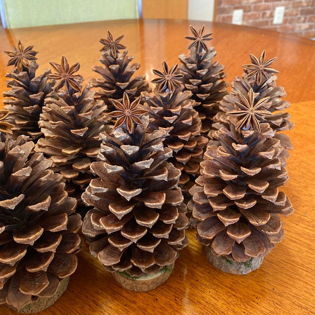 ⚠️専用品⚠️ 大王松 の 松ぼっくりツリー 土台付き ツリー クリスマス