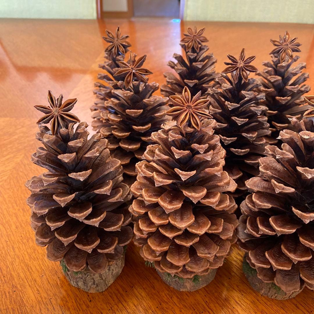⚠️専用品⚠️ 大王松 の 松ぼっくりツリー 土台付き ツリー クリスマス