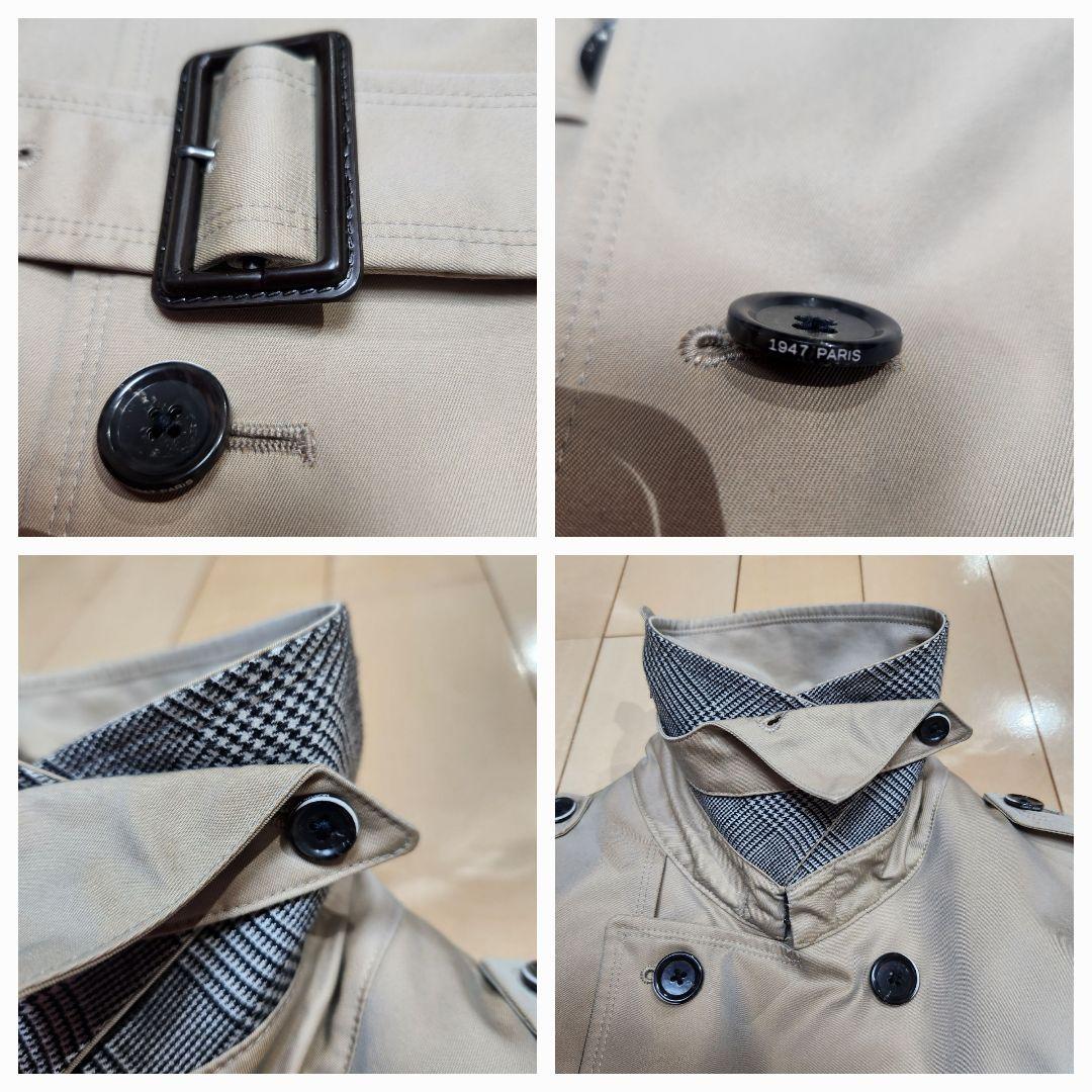 MORGAN トレンチコート モルガン ジャケット玉虫ベージュ色メンズ