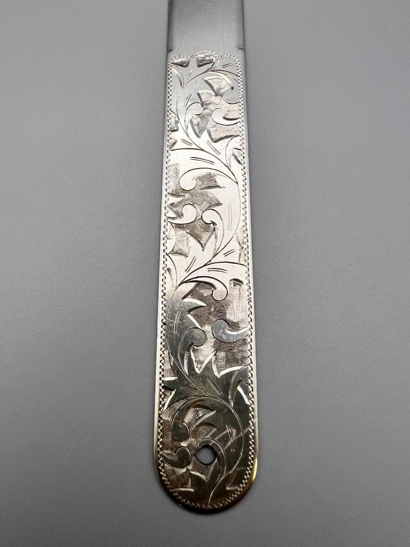 SILVER刻印　ペーパーナイフ　手彫　銀製　重量約25.8g