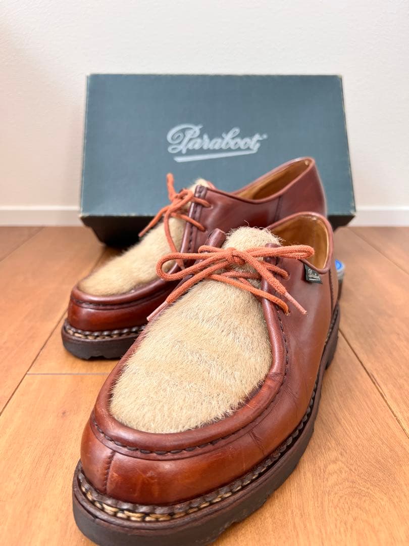 パラブーツ　ミカエル　フォック　41.5 マロン アザラシ　ブラウン　ファー　箱