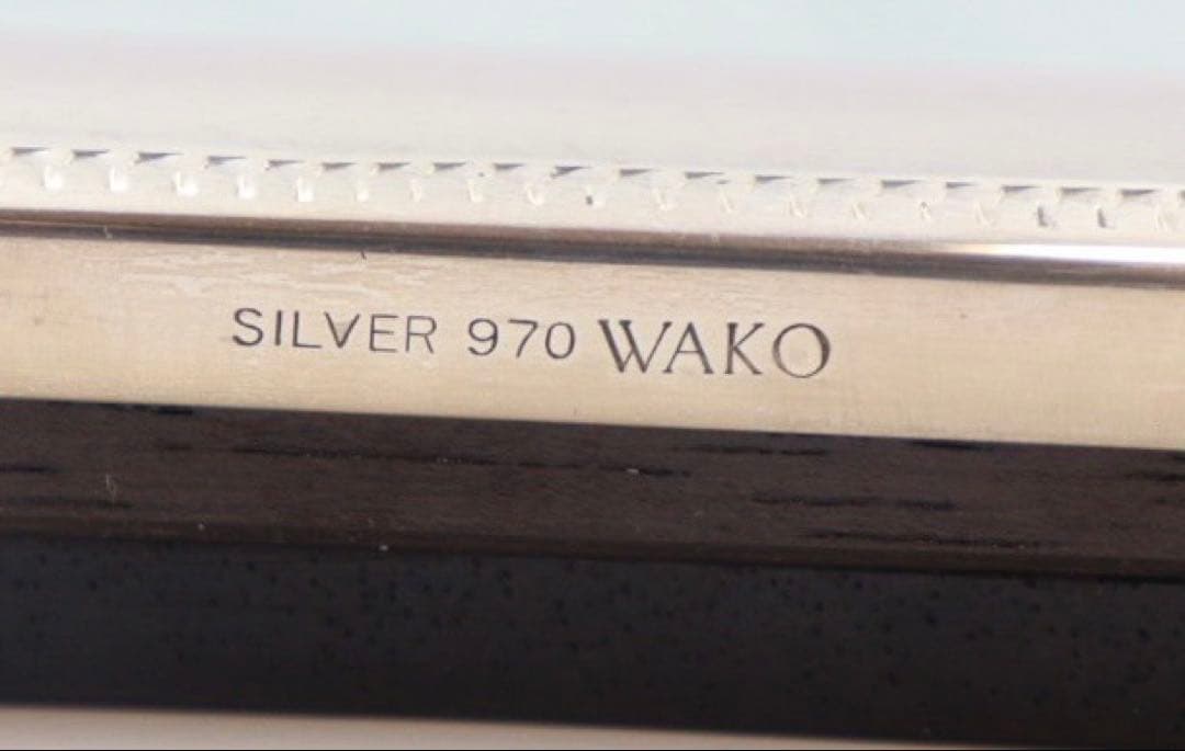 銀座ワコー　WAKO 銀製フォトフレーム　SILVER970 唐草模様　写真立て