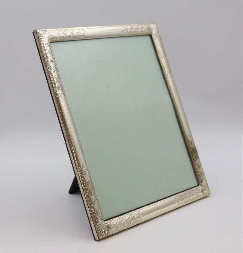 銀座ワコー　WAKO 銀製フォトフレーム　SILVER970 唐草模様　写真立て