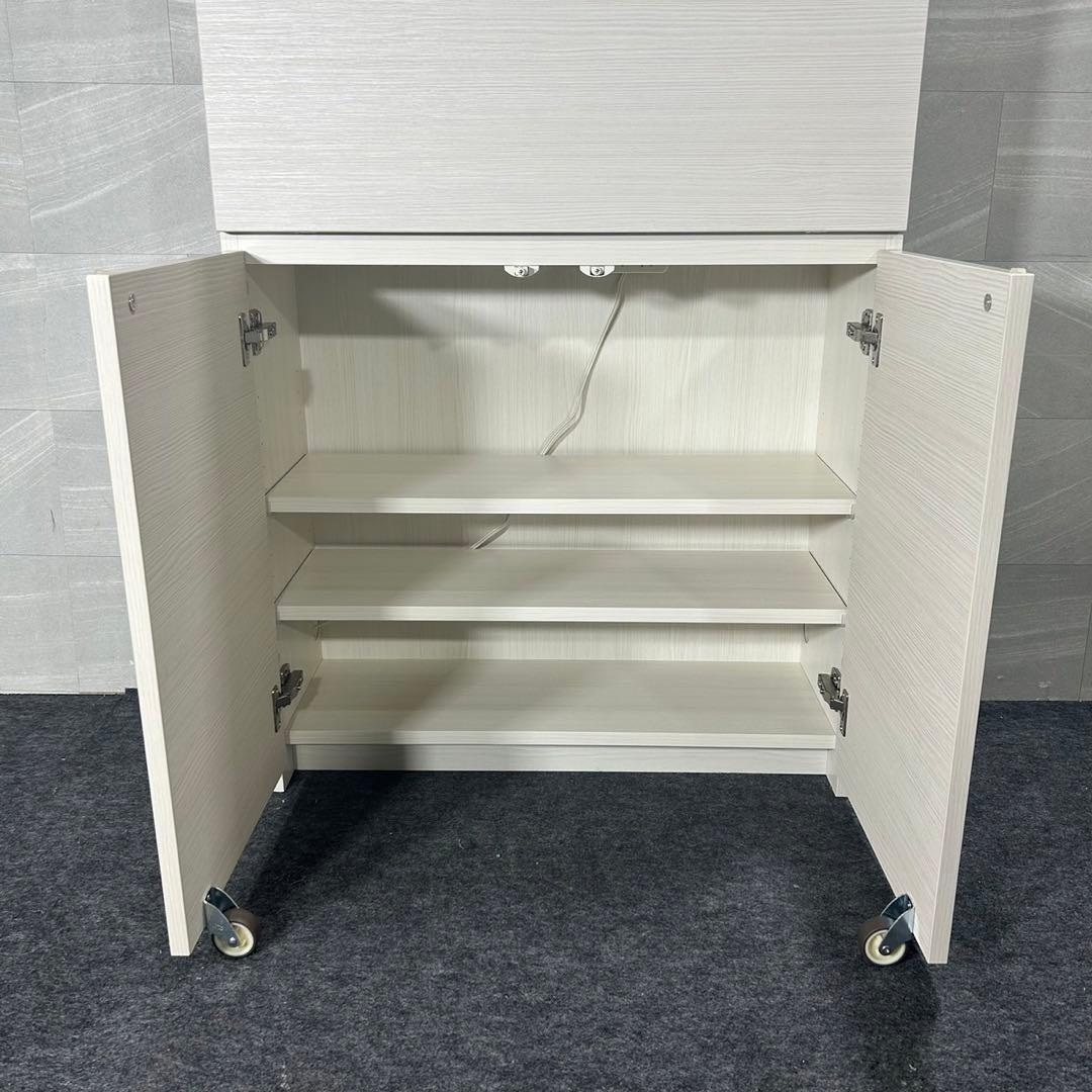 KEYUCA フラップデスク ガルニⅢ 幅80cm シンプル 収納 d3148