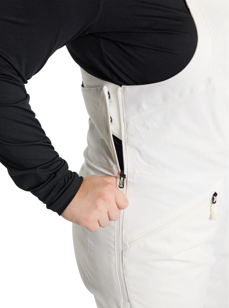 バートン　Burton ホワイト スノーボードオーバーオール　ビブパンツ