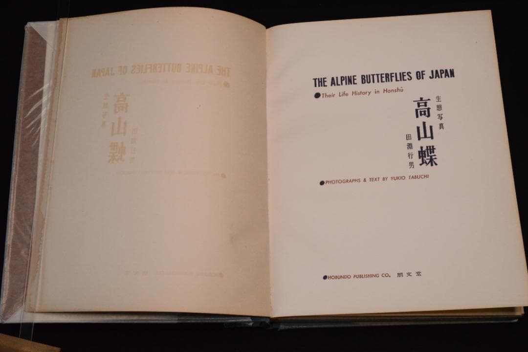 田淵行男 写真集【高山蝶】　昭和34年　初版発行