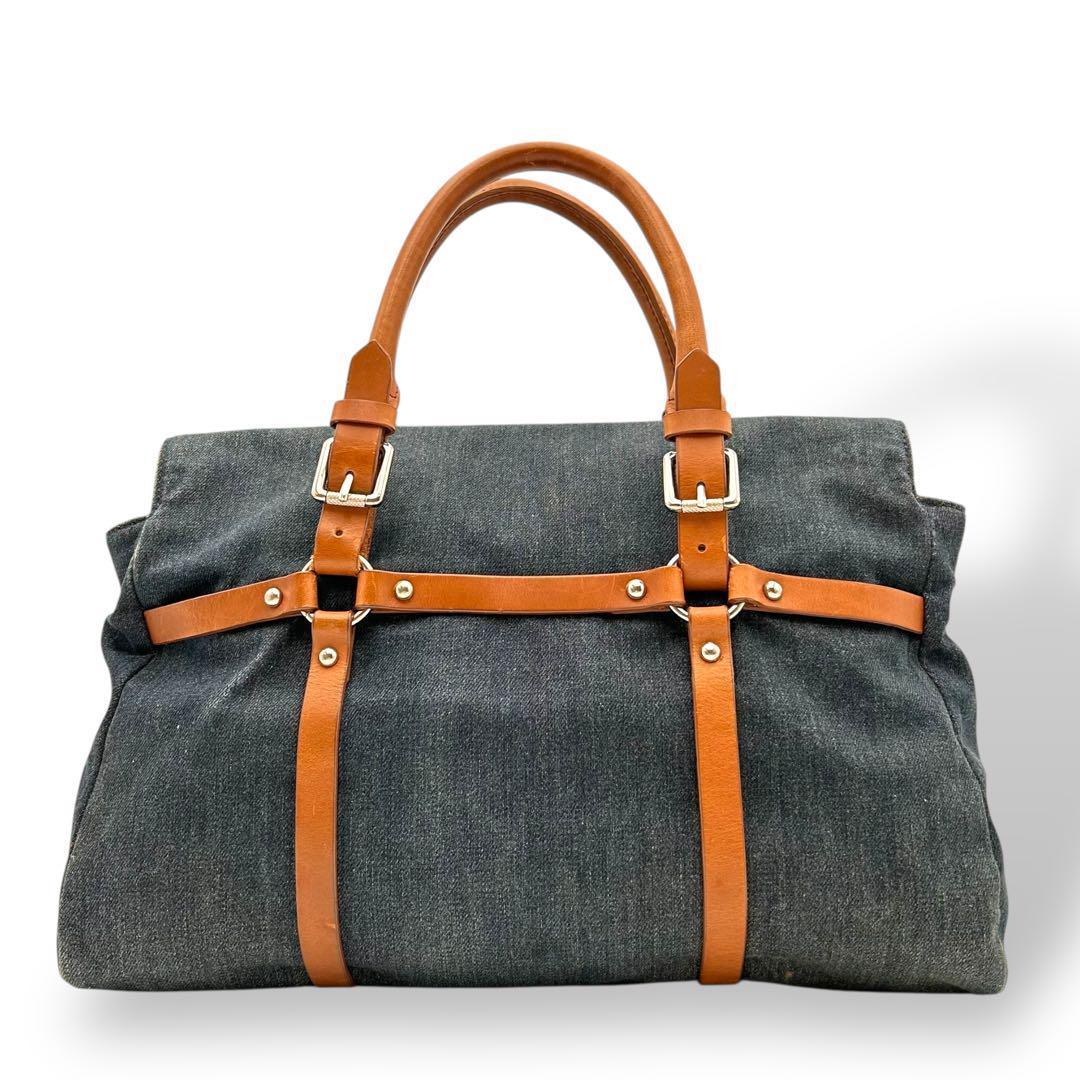 【大人気】DIESEL ディーゼル　デニム　トートバッグ　レザー　希少　美品