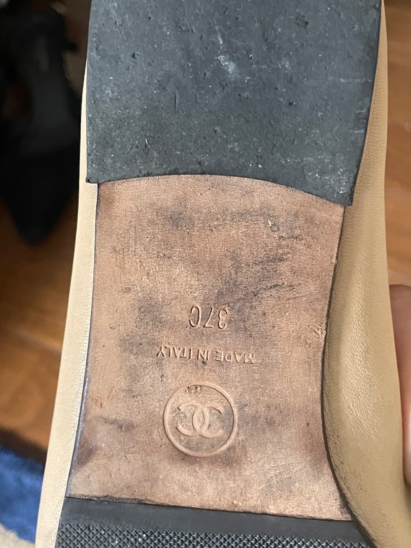 タイムセール中‼︎ CHANEL バレリーナ バレエシューズ バイカラー 37