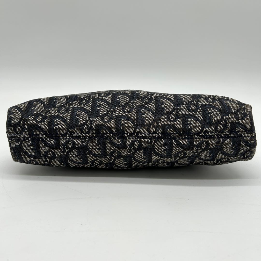 【美品】クリスチャンディオール アクセサリーポーチ トロッター ネイビー 肩掛け