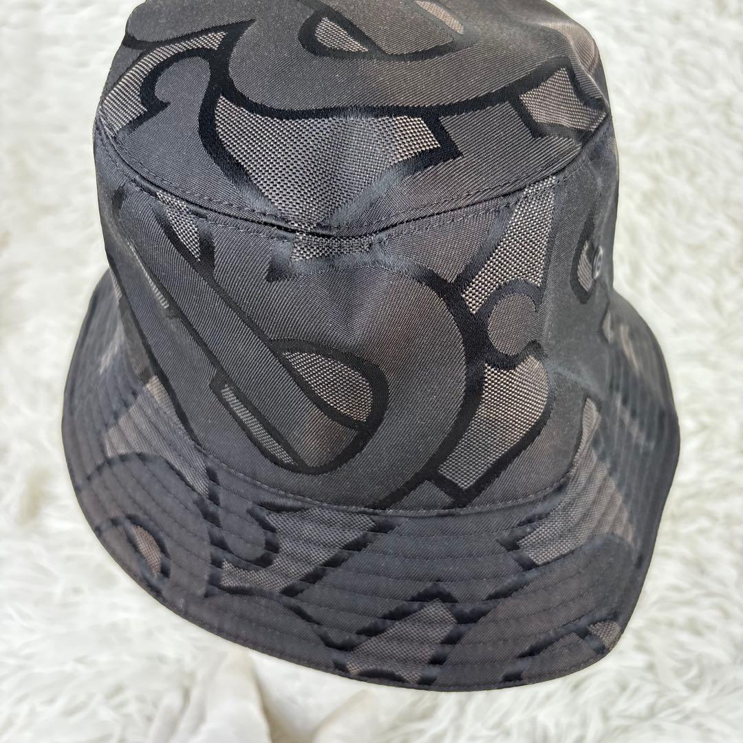 Burberry バーバリー TB柄 バケットハット ブラック Lサイズ