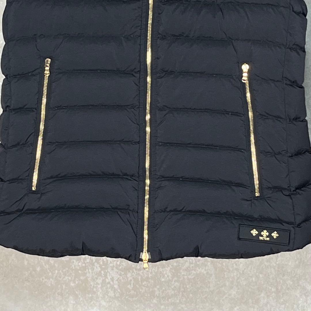 美品 ORSIERA ダウン ベスト ファー 取り外し可 3way ブラック