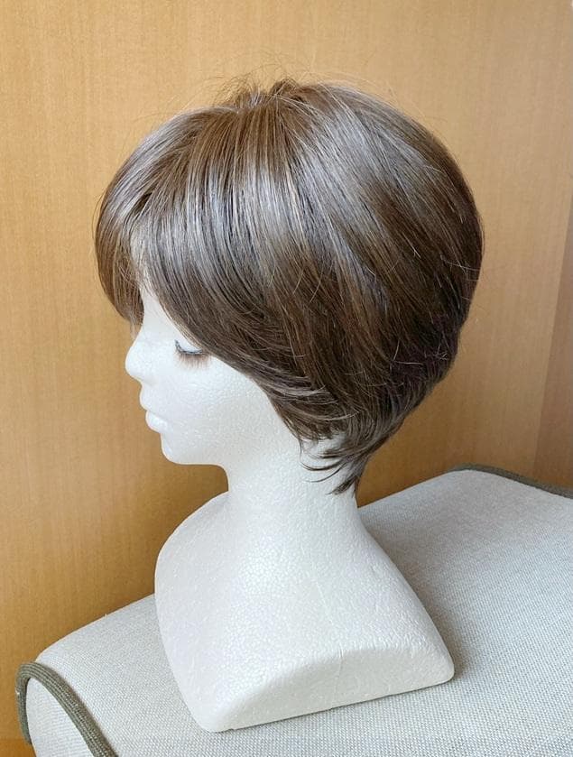 銀座サロン　KAZUE WIG　人毛MIX　フェミニンショート　ダークブラウン