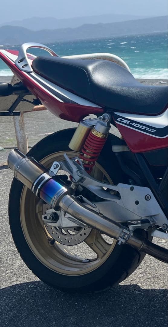 CB400SF NC42 LCI ショートチタン スリップオンマフラー