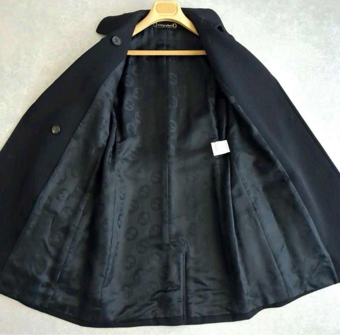 【★きこ★】美品 グッチ GUCCI シルク混 チェスターコート