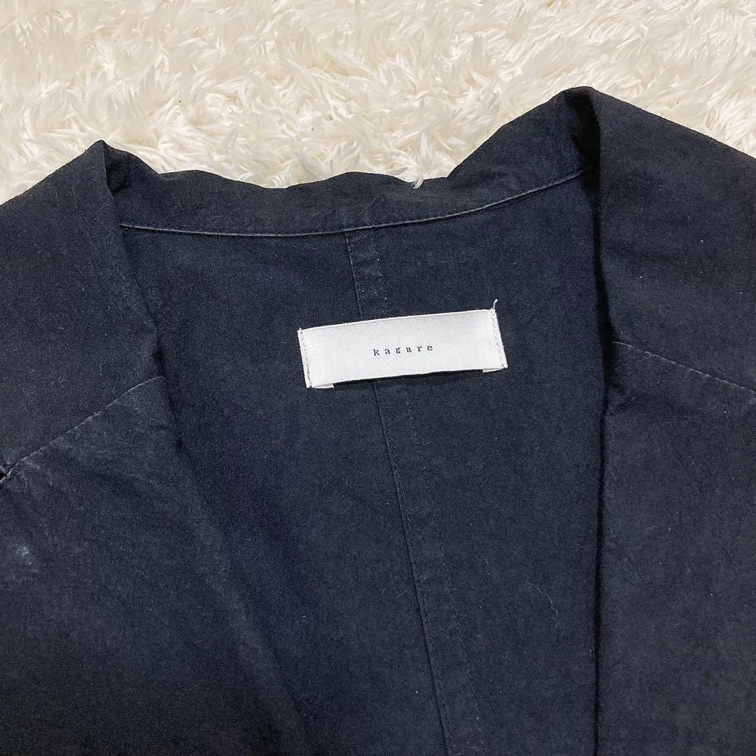 2025 かぐれ コットンテーラードジャケット ユニセックス 黒 2