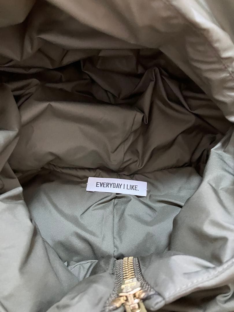 EVERYDAY I LIKE.　中綿ロングベスト　カーキ　ドゥーズイエムクラス