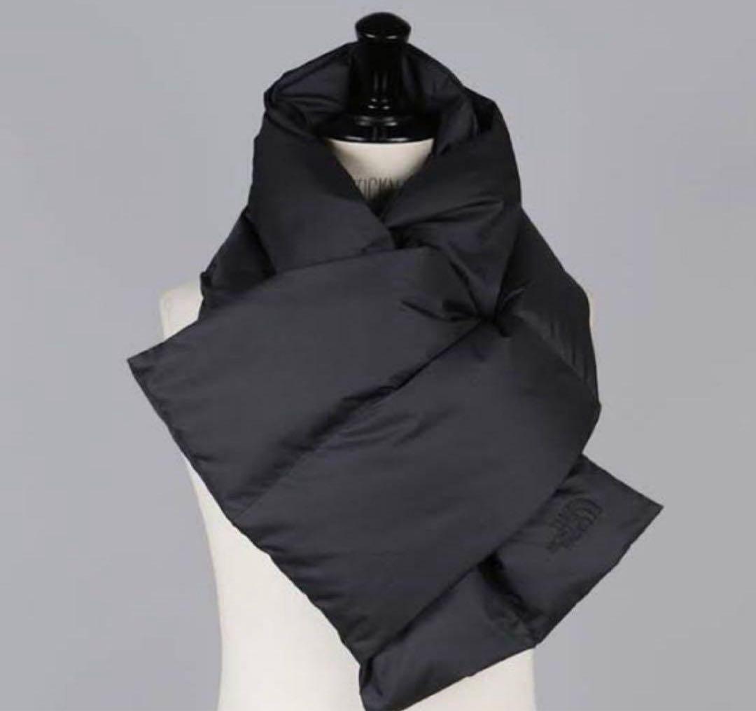 THE NORTH FACE ブラックダウンマフラー