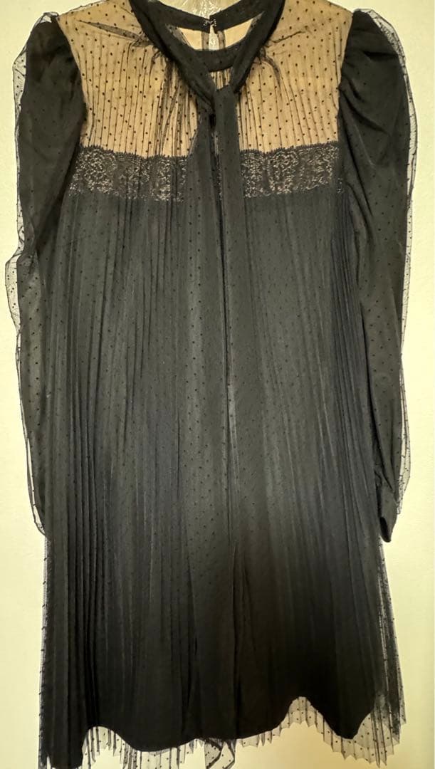 ワンピース French Pleated Lace Dress M