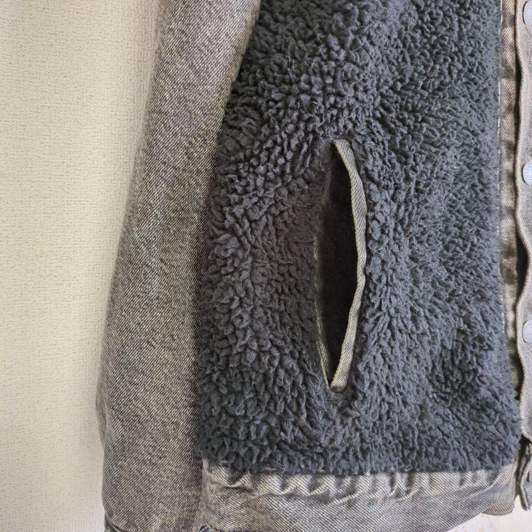 古着　Levi’s リーバイス　ボアジャケット　ブラックデニム　XL