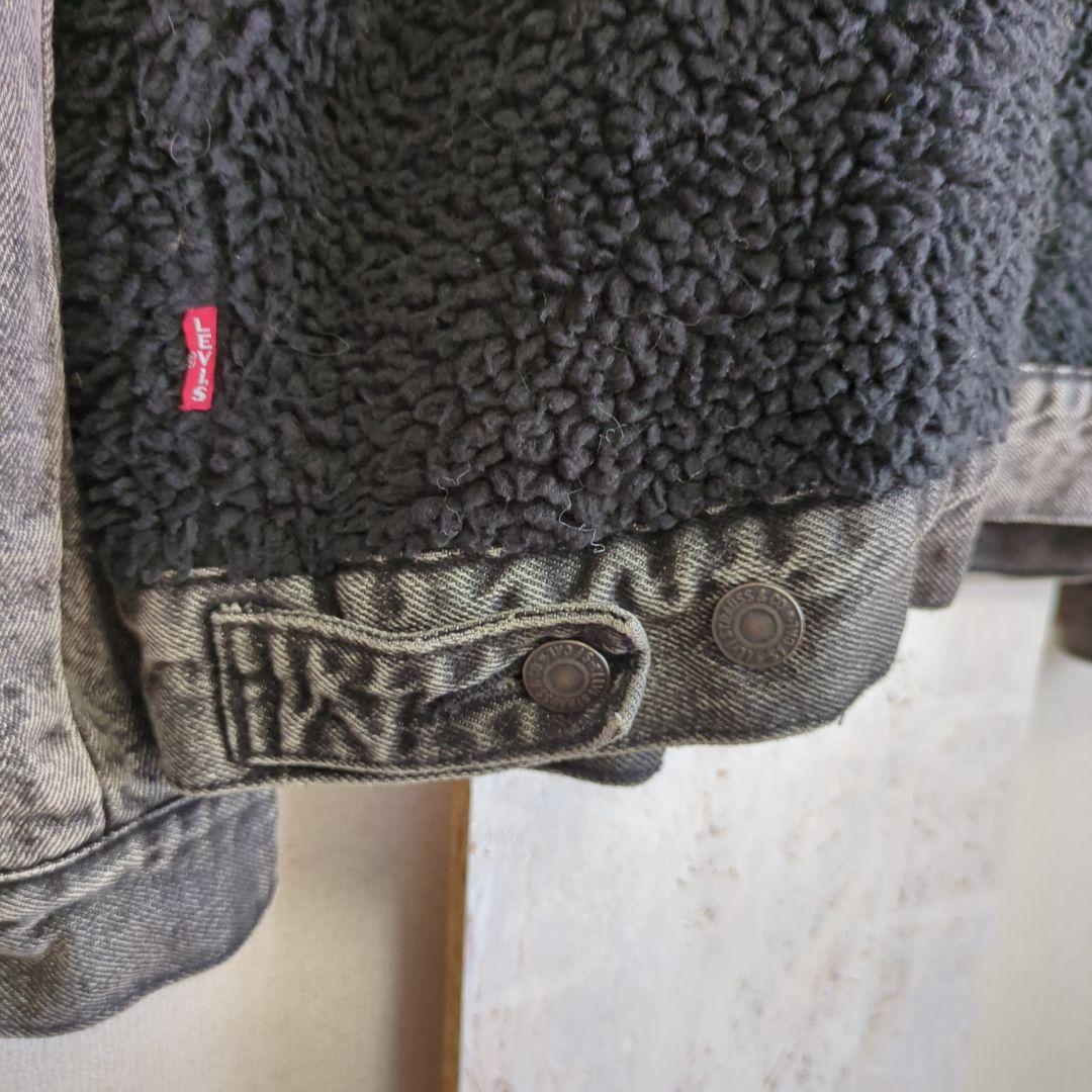 古着　Levi’s リーバイス　ボアジャケット　ブラックデニム　XL