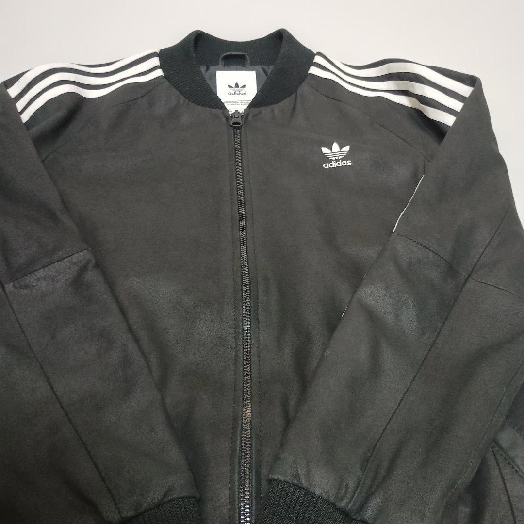 アディダス　トラックジャケットレザー　羊革ラムレザー　アディカラー