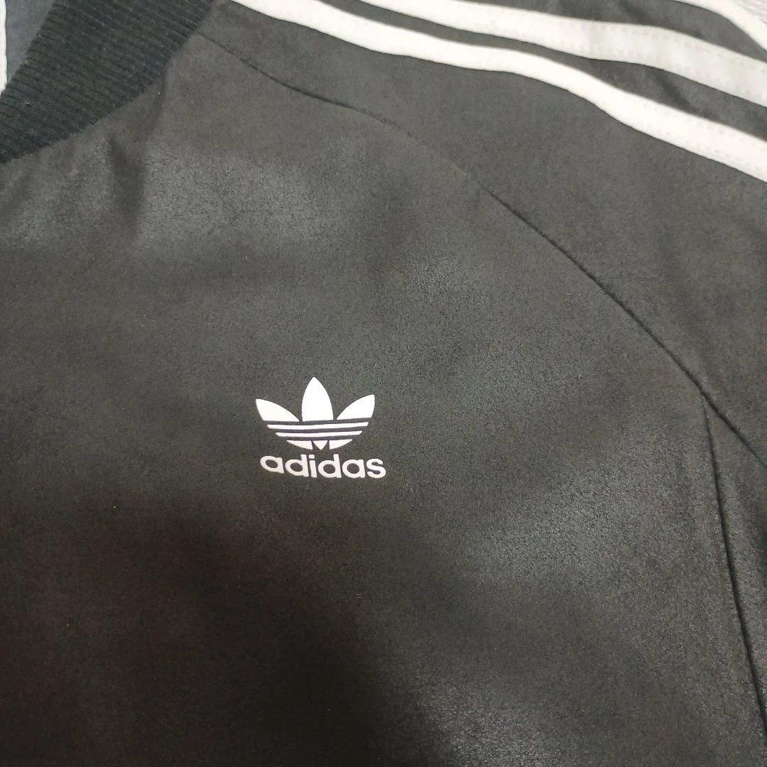 アディダス　トラックジャケットレザー　羊革ラムレザー　アディカラー