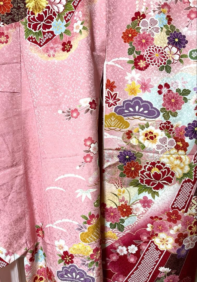 ピンク 和花 熨斗 振袖 身丈163