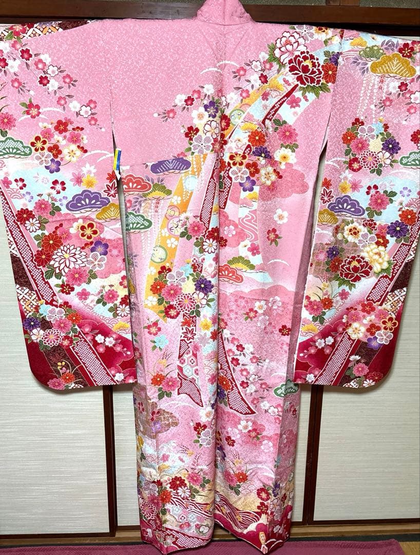 ピンク 和花 熨斗 振袖 身丈163