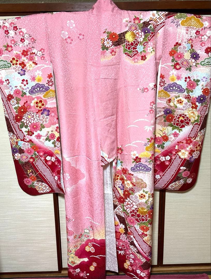 ピンク 和花 熨斗 振袖 身丈163