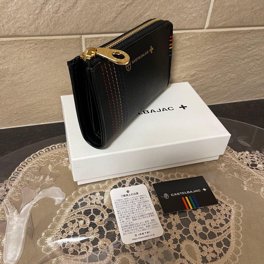 【新品】カステルバジャック　ラウンドファスナー折財布　黒　12,100円