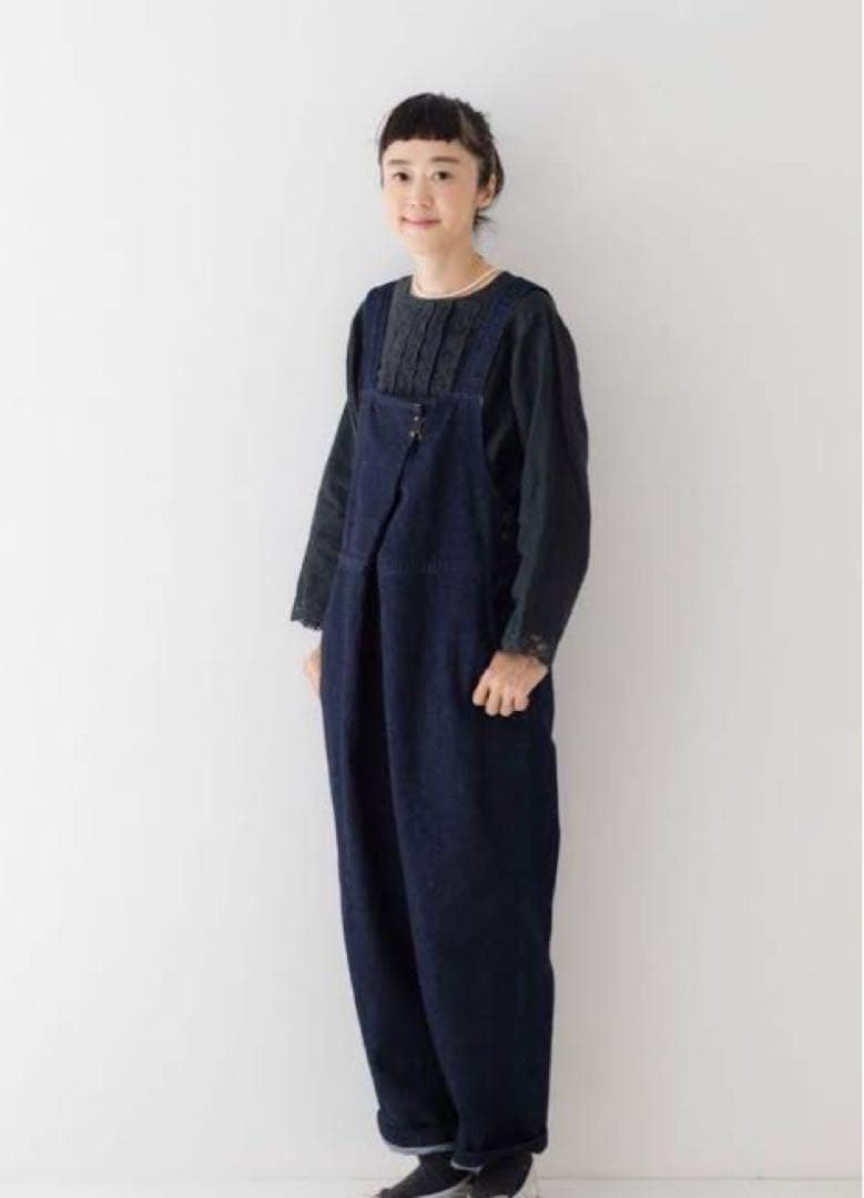 美品⭐︎nest Robe ネストローブ　デニム フロントホック サロペット