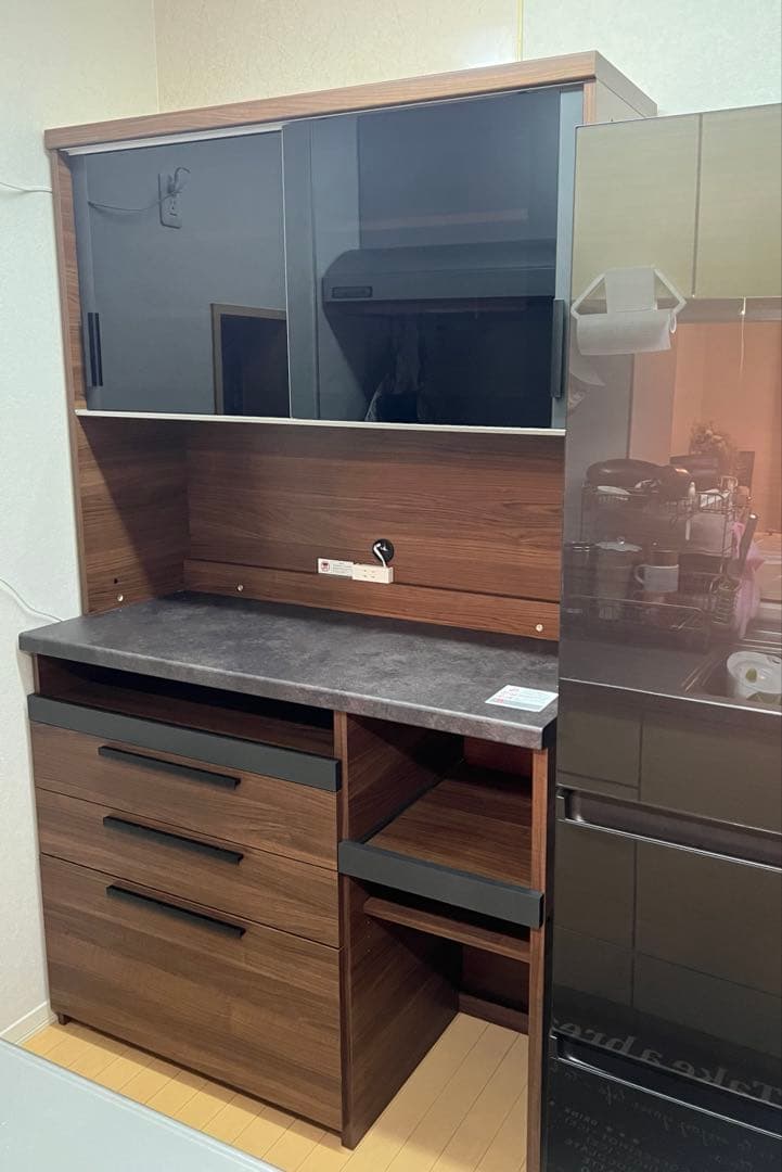 パモウナカップボード 幅120 食器棚